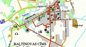 Izdūta Baļtinovys nūvoda karte latgalīšu volūdā