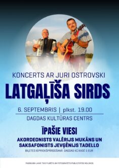 Koncerts ar Juri Ostrovski "Latgalīša sirds" @ Dagdys kulturys centrs