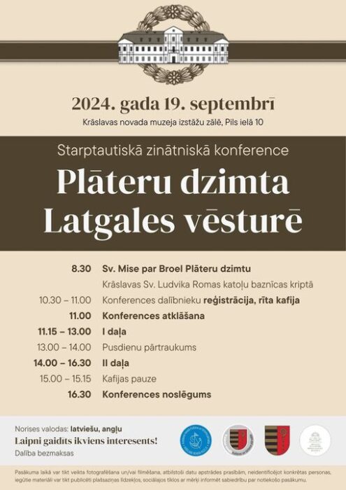 Storptautyskuo zynuotnyskuo konference "Plāteru dzimta Latgales vēsturē" @ Kruoslovys nūvoda muzejs