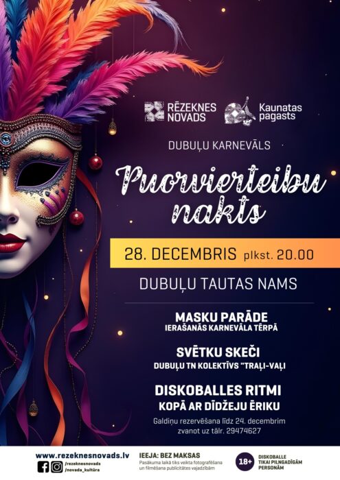 Dubuļu karnevals "Puorvierteibu nakts" @ Dubuļu tautys noms