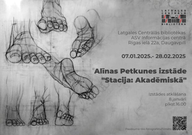 Alīnys Petkunis izstuodis "Stacija: Akadēmiskā" atkluošona @ Latgolys Centraluo biblioteka