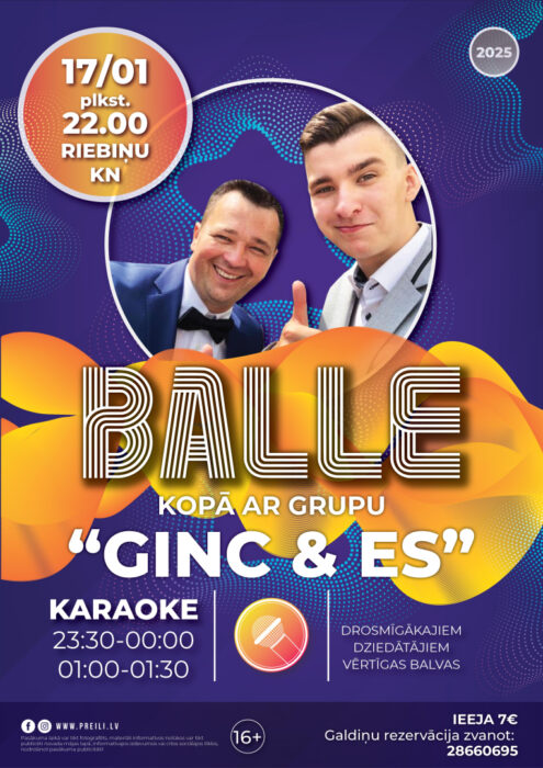 Balle ar grupu "Ginc&Es" @ Rībeņu kulturys noms